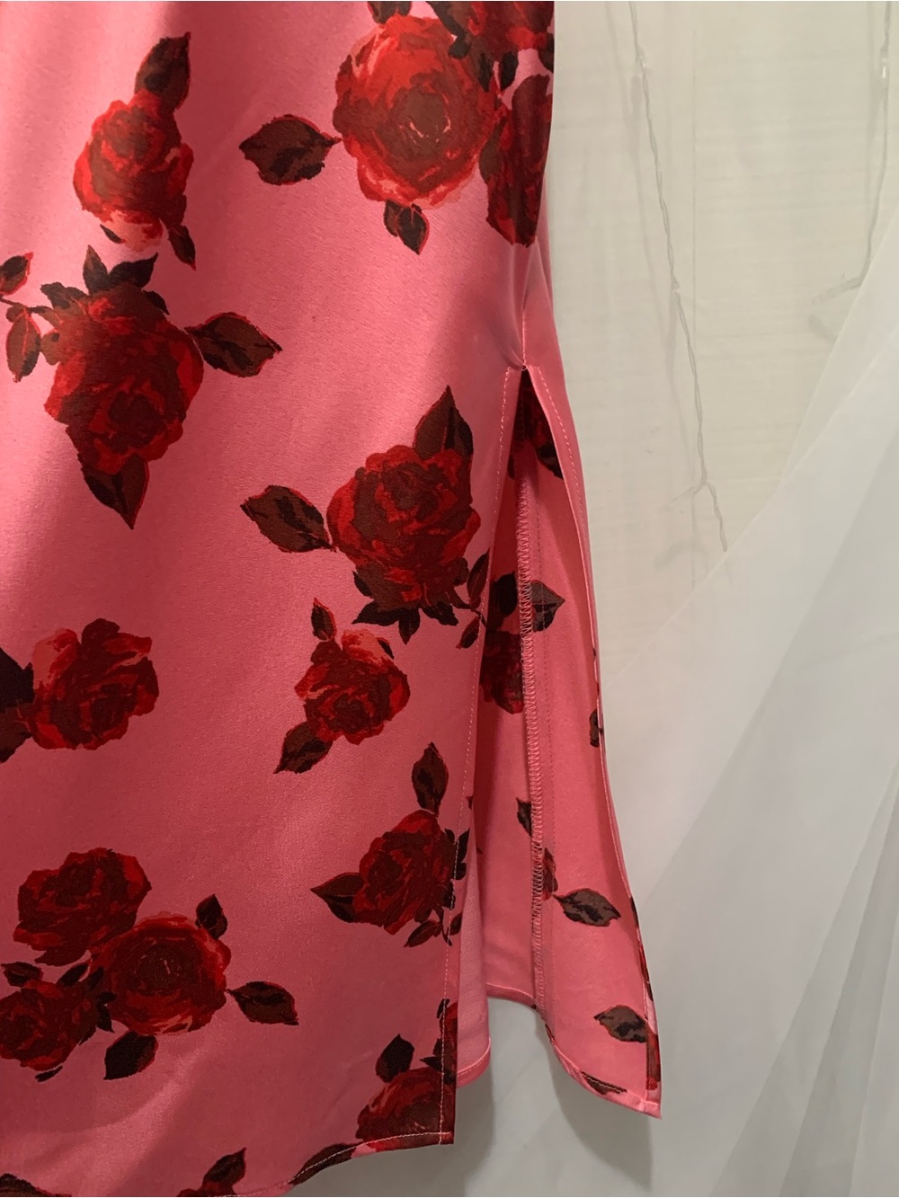 Arden B Rose Satin Slip Dress - Picture 6 of 8